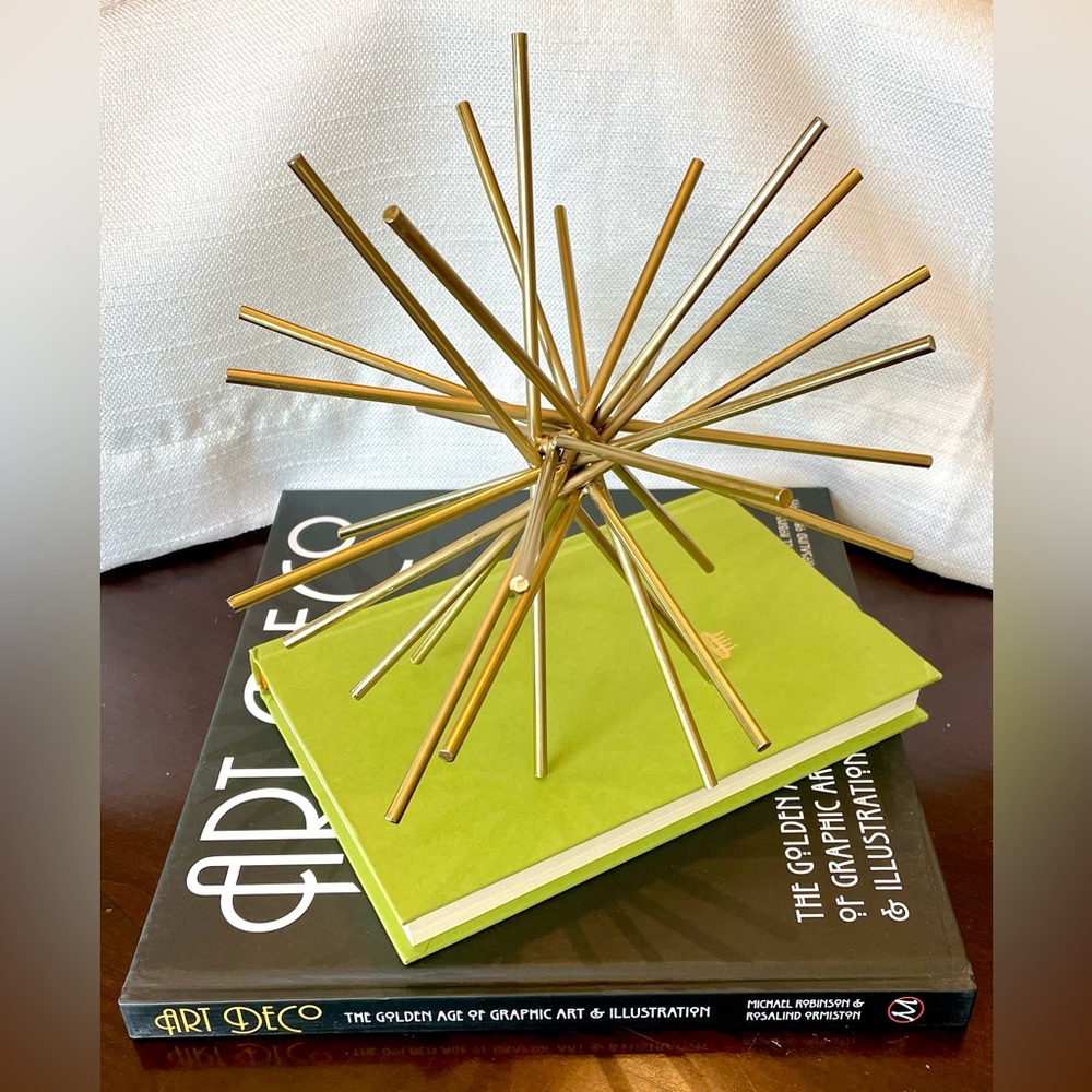 Gold Metal Starburst Tabletop Decoration